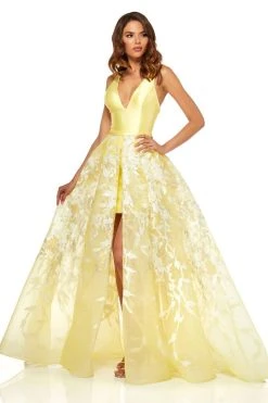 Sherri Hill - 52458 V-Neck Mikado Long Dress