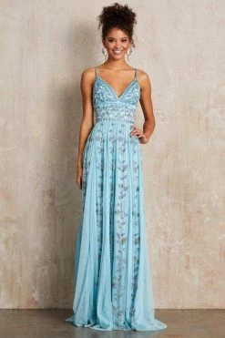 Sherri Hill - 52461 Beaded V-Neck A-Line Evening Dress