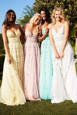 Sherri Hill - 52461 Beaded V-Neck A-Line Evening Dress