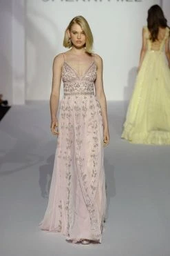 Sherri Hill - 52461 Beaded V-Neck A-Line Evening Dress