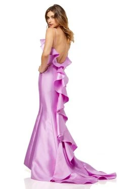 Sherri Hill - 52471 Mikado Fitted Open Back Dress With Ruffles 15 Sherri Hill - 52471 Mikado Fitted Open Back Dress With Ruffles
