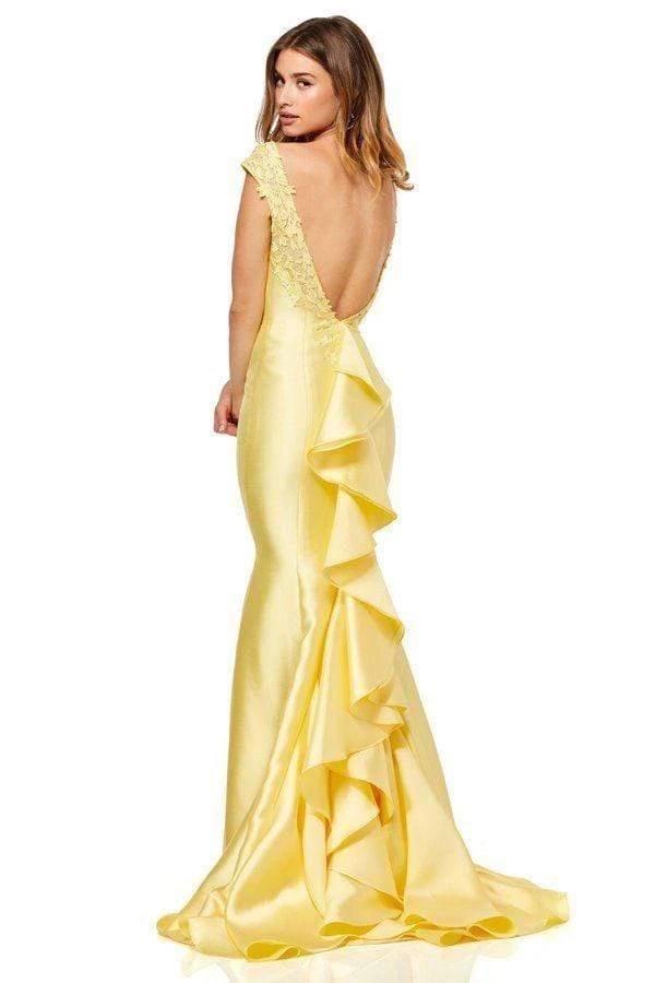 Sherri Hill - 52479 Lace Bateau Mikado Mermaid Dress 6 Sherri Hill - 52479 Lace Bateau Mikado Mermaid Dress