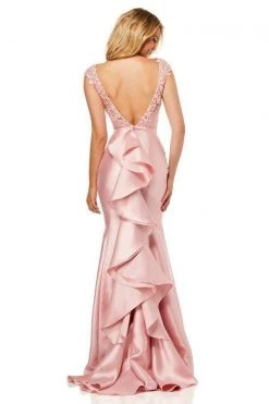 Sherri Hill - 52479 Lace Bateau Mikado Mermaid Dress 8 Sherri Hill - 52479 Lace Bateau Mikado Mermaid Dress