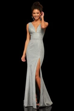 Sherri Hill - 52480 Glitter Open Back Fitted Mermaid Dress