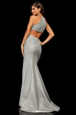 Sherri Hill - 52481 Halter Neck Glitter Stretch Fitted Dress 27 Sherri Hill - 52481 Halter Neck Glitter Stretch Fitted Dress