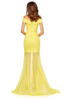 Sherri Hill - 52482 Cap Sleeve Off Shoulder Fitted Illusion Dress 9 Sherri Hill - 52482 Cap Sleeve Off Shoulder Fitted Illusion Dress