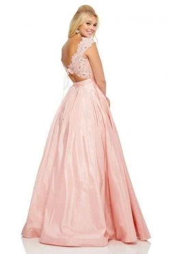 Sherri Hill - 52487 Beaded Cap Sleeve Pleated Long Dress