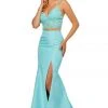 Sherri Hill - 52493 Two Piece Lace Crop Top Mermaid Dress