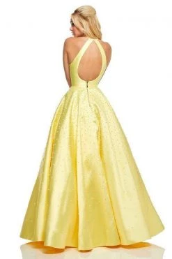 Sherri Hill - 52501 Beaded High Halter Neckline Evening Dress
