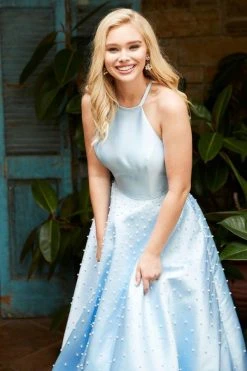 Sherri Hill - 52501 Beaded High Halter Neckline Evening Dress