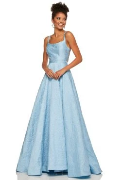 Sherri Hill - 52503 Scoop Brocade A-line Dress