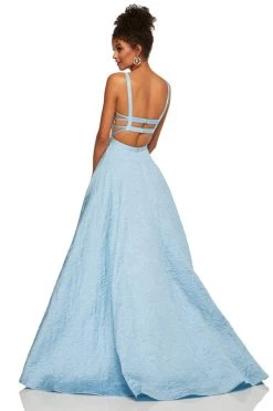 Sherri Hill - 52503 Scoop Brocade A-line Dress