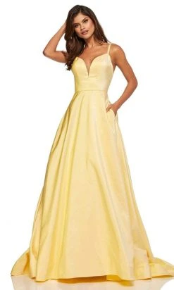 Sherri Hill - 52506 V-Neck Taffeta Dress