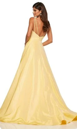 Sherri Hill - 52506 V-Neck Taffeta Dress 6 Sherri Hill - 52506 V-Neck Taffeta Dress