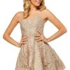 Sherri Hill - 52512 Metallic Lace Short Cocktail Dress