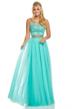 Sherri Hill - 52516 Two Piece Beaded Scoop Tulle A-line Dress