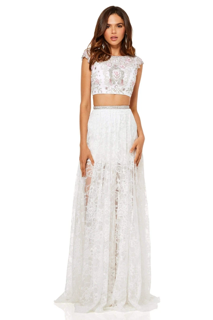 Sherri Hill - 52519 Cap Sleeves Beaded Two-Piece 3 Sherri Hill - 52519 Cap Sleeves Beaded Two-Piece