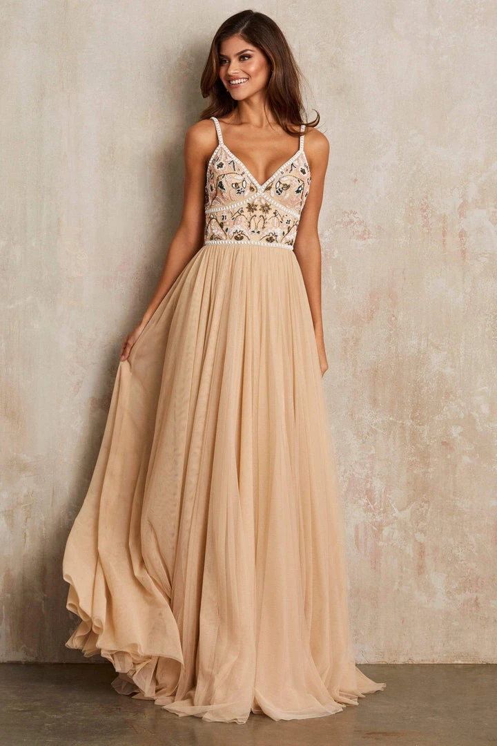 Sherri Hill - 52523 V-Neckline A-line Long Dress 3 Sherri Hill - 52523 V-Neckline A-line Long Dress