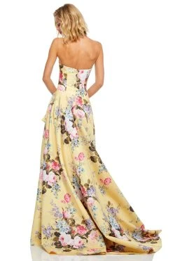 Sherri Hill - 52531 Floral Print Strapless A-line Dress