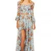Sherri Hill - 52534 Printed Chiffon Fitted Dress 1 Sherri Hill - 52534 Printed Chiffon Fitted Dress