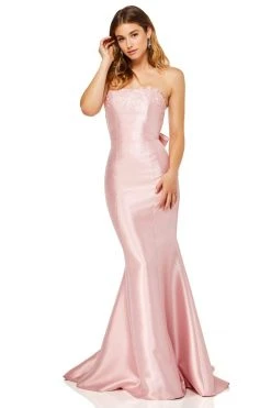 Sherri Hill - 52544 Bow Accent Embroidered Mermaid Gown