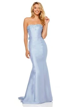 Sherri Hill - 52544 Bow Accent Embroidered Mermaid Gown 10 Sherri Hill - 52544 Bow Accent Embroidered Mermaid Gown