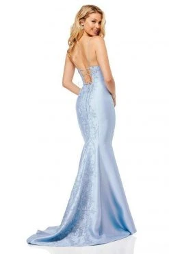 Sherri Hill - 52545 Strappy V-Neck Mermaid Evening Gown