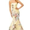 Sherri Hill - 52551 Strapless Floral Printed Mermaid Dress 1 Sherri Hill - 52551 Strapless Floral Printed Mermaid Dress