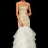 Sherri Hill - 52560 Metallic Lace Ruffled Tulle Mermaid Dress