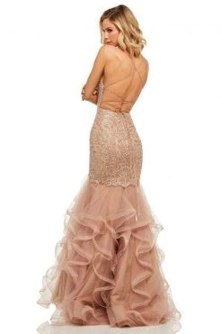 Sherri Hill - 52560 Metallic Lace Ruffled Tulle Mermaid Dress 15 Sherri Hill - 52560 Metallic Lace Ruffled Tulle Mermaid Dress