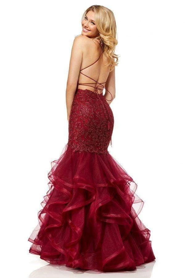 Sherri Hill - 52560 Metallic Lace Ruffled Tulle Mermaid Dress 10 Sherri Hill - 52560 Metallic Lace Ruffled Tulle Mermaid Dress