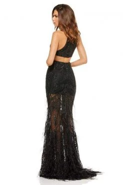 Sherri Hill - 52561 Sequins High Halter Neckline Evening Dress