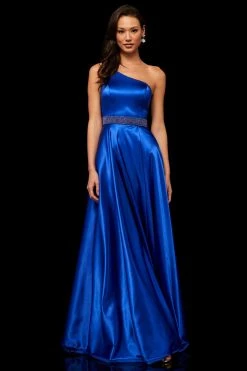 Sherri Hill - 52565 Silk Satin One Shoulder A Line Dress