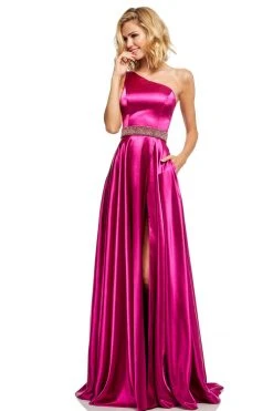 Sherri Hill - 52565 Silk Satin One Shoulder A Line Dress