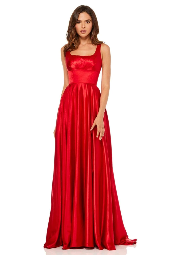 Sherri Hill - 52568 Scoop Neck Charmeuse Empire Dress 8 Sherri Hill - 52568 Scoop Neck Charmeuse Empire Dress