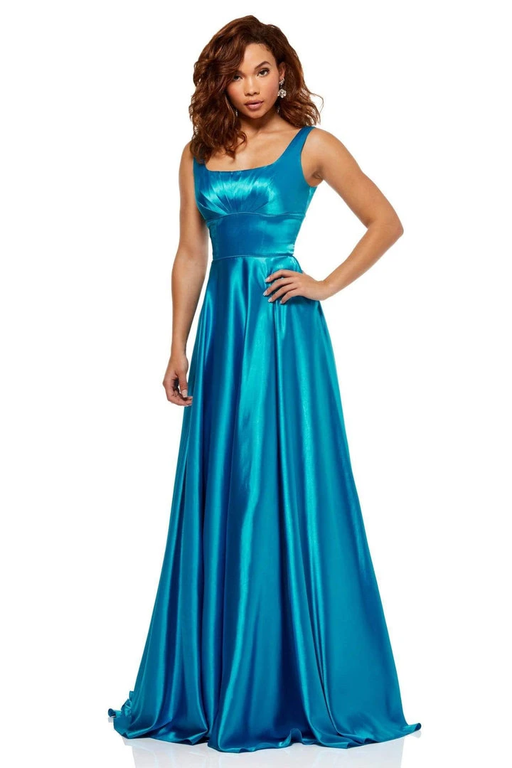 Sherri Hill - 52568 Scoop Neck Charmeuse Empire Dress 5 Sherri Hill - 52568 Scoop Neck Charmeuse Empire Dress