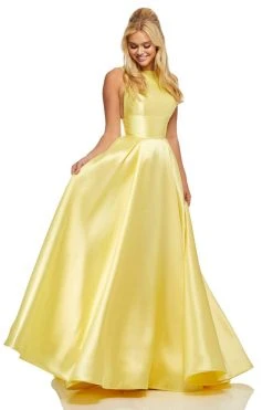 Sherri Hill - 52572 High Jewel Neckline Mikado A Line Dress