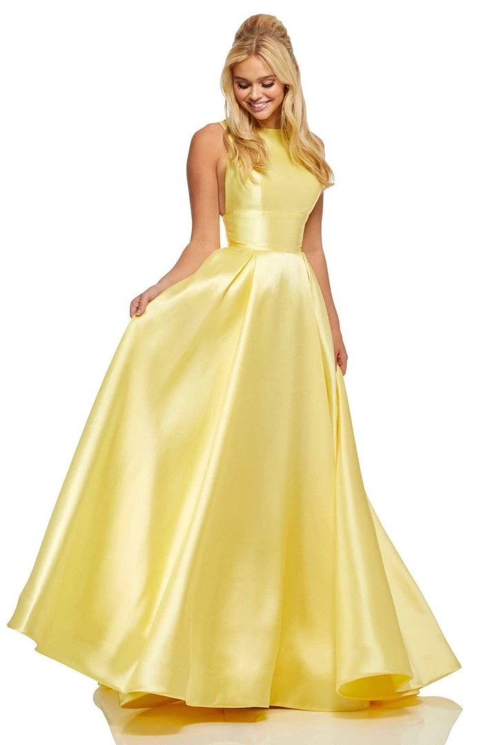 Sherri Hill - 52572 High Jewel Neckline Mikado A Line Dress 3 Sherri Hill - 52572 High Jewel Neckline Mikado A Line Dress