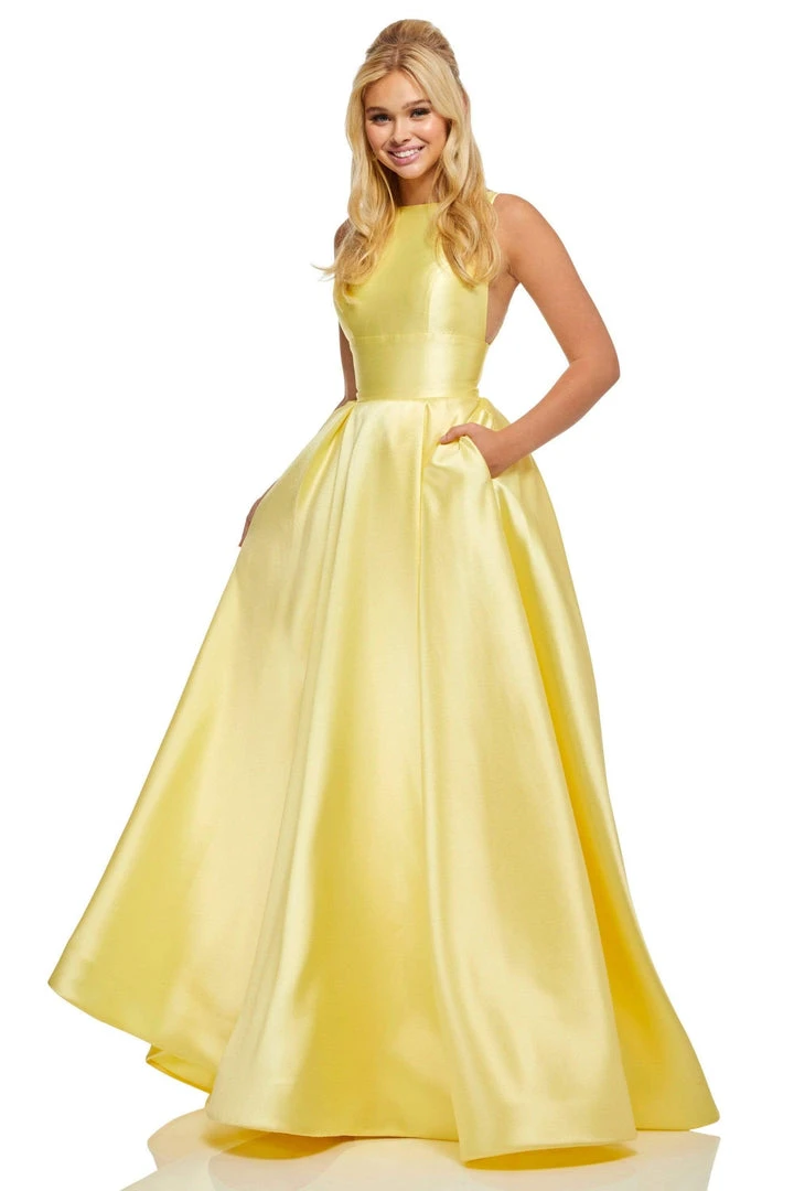 Sherri Hill - 52572 High Jewel Neckline Mikado A Line Dress 5 Sherri Hill - 52572 High Jewel Neckline Mikado A Line Dress