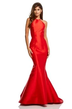 Sherri Hill - 52575 Lace Racerback Taffeta Long Mermaid Dress