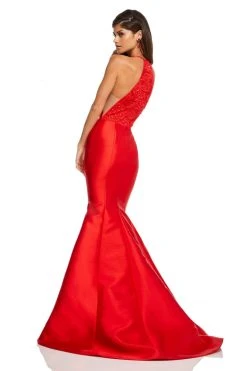 Sherri Hill - 52575 Lace Racerback Taffeta Long Mermaid Dress 5 Sherri Hill - 52575 Lace Racerback Taffeta Long Mermaid Dress