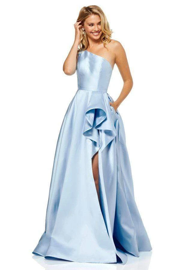 Sherri Hill - 52577 Single Shoulder A Line Long Dress With Slit 3 Sherri Hill - 52577 Single Shoulder A Line Long Dress With Slit