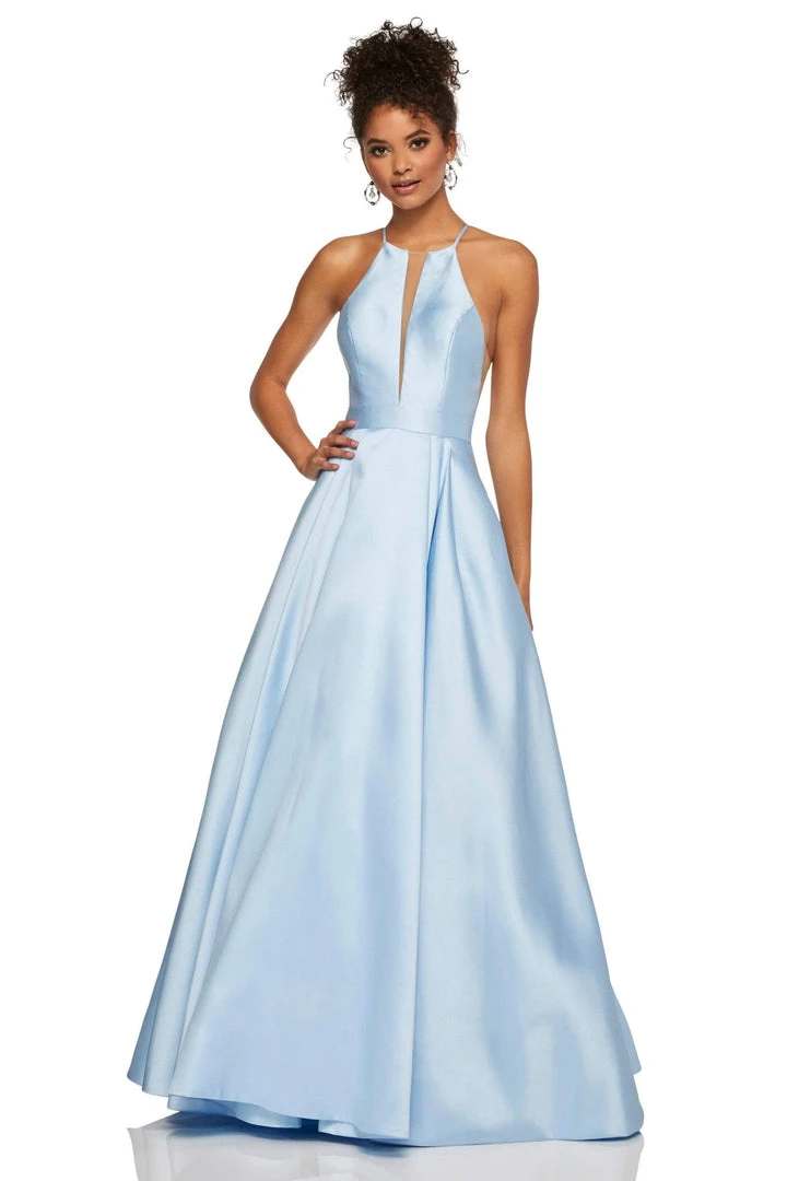 Sherri Hill - 52583 Sleeveless Halter Neck Taffeta A-line Dress 3 Sherri Hill - 52583 Sleeveless Halter Neck Taffeta A-line Dress