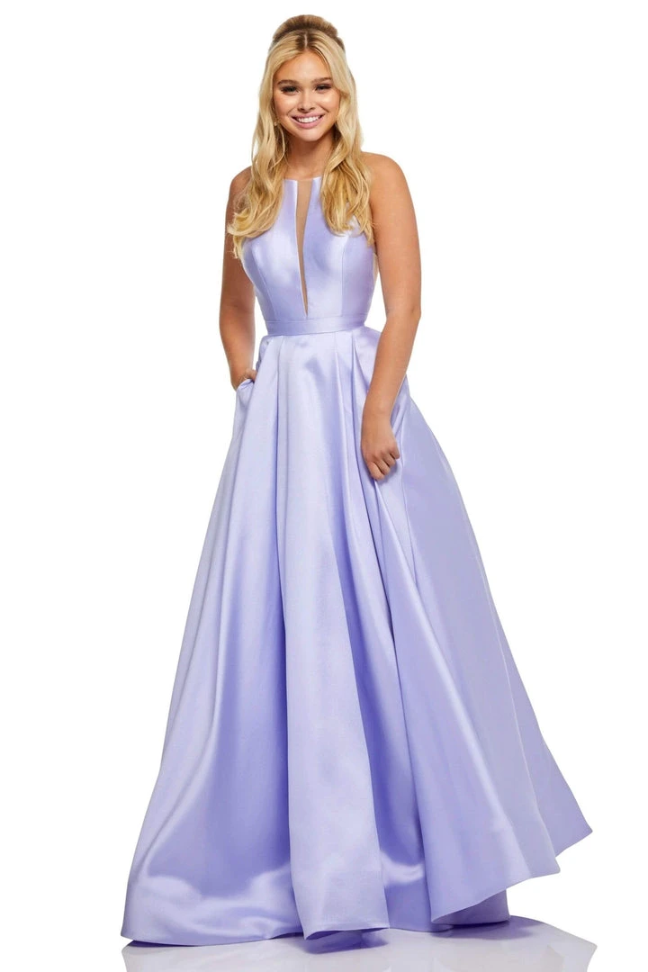 Sherri Hill - 52583 Sleeveless Halter Neck Taffeta A-line Dress 5 Sherri Hill - 52583 Sleeveless Halter Neck Taffeta A-line Dress