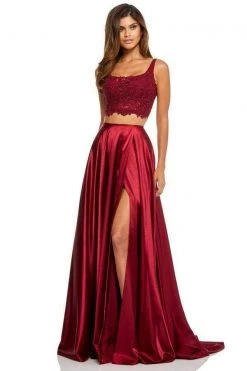 Sherri Hill - 52600 Two Piece Lace And Satin A-line Dress