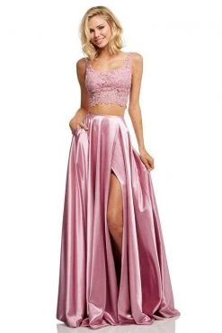 Sherri Hill - 52600 Two Piece Lace And Satin A-line Dress