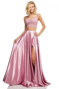 Sherri Hill - 52600 Two Piece Lace And Satin A-line Dress