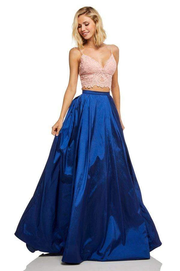 Sherri Hill - 52604 Two Piece Lace V-neck Metallic A-line Dress 5 Sherri Hill - 52604 Two Piece Lace V-neck Metallic A-line Dress