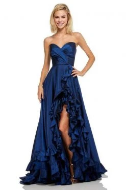 Sherri Hill - 52605 Strapless Sweetheart Ruffled Full Figured Dress
