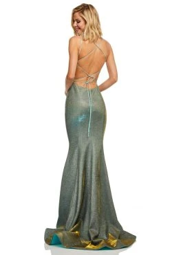 Sherri Hill - 52614 Sexy Lace Up Back Fitted Dress